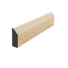EWBS21 Baseboard Shoe 1-1/8" Tall x 3/8" Beveled Edge. Unfinished,