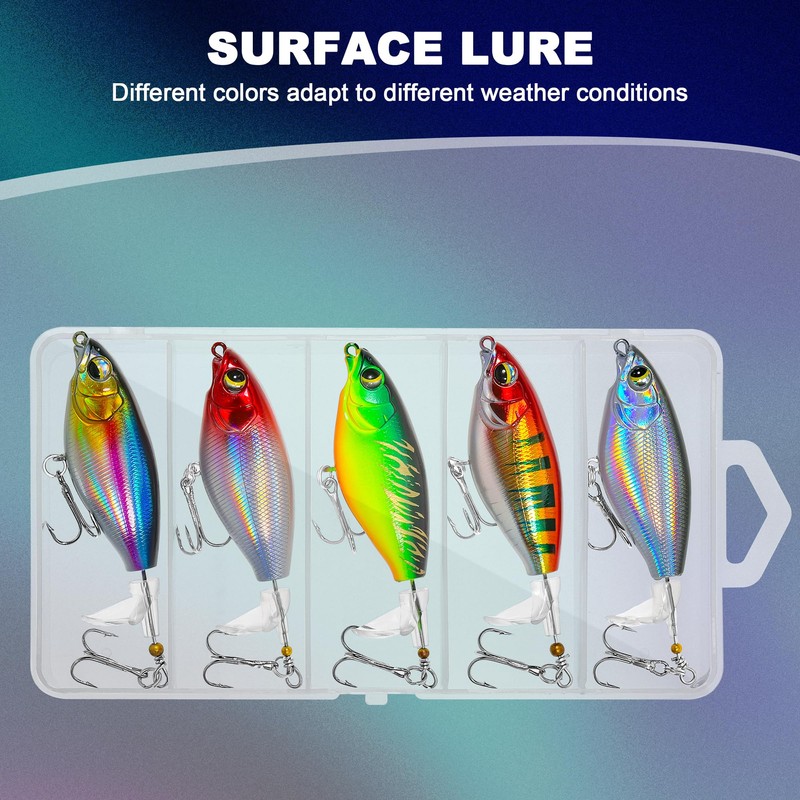 Huiguli 5 Stück Hecht Köder Set, Kunstköder Wobbler Swimbait lebensecht