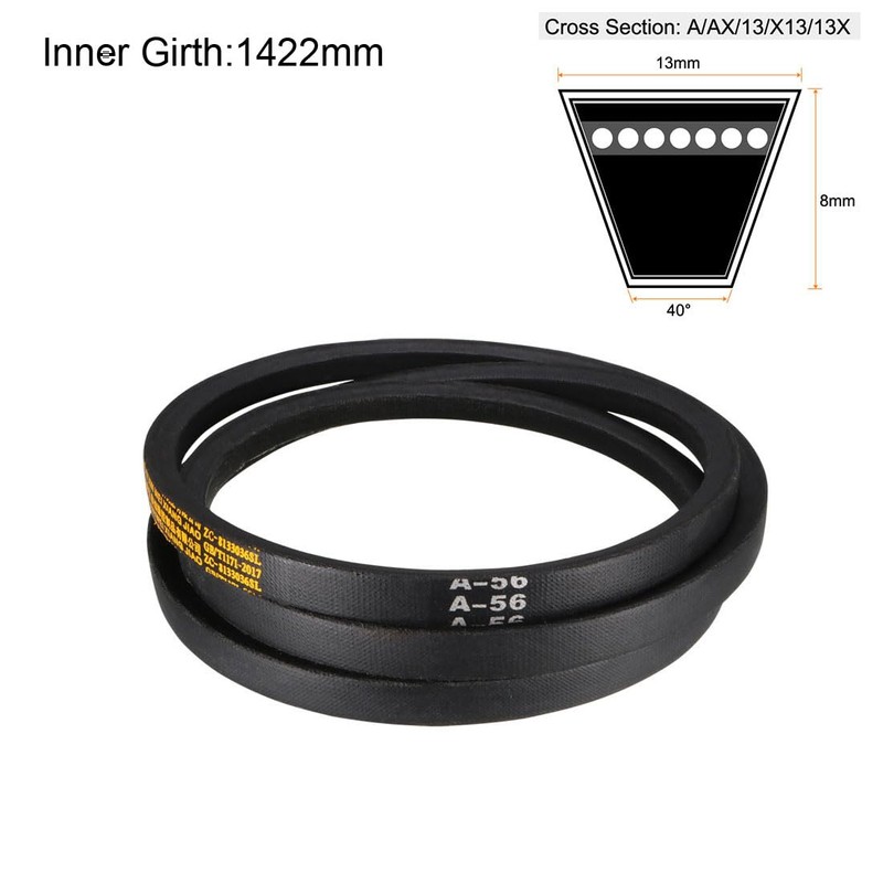 sourcing map A-56 Drive Belt 56 Inch Pitch Length 13