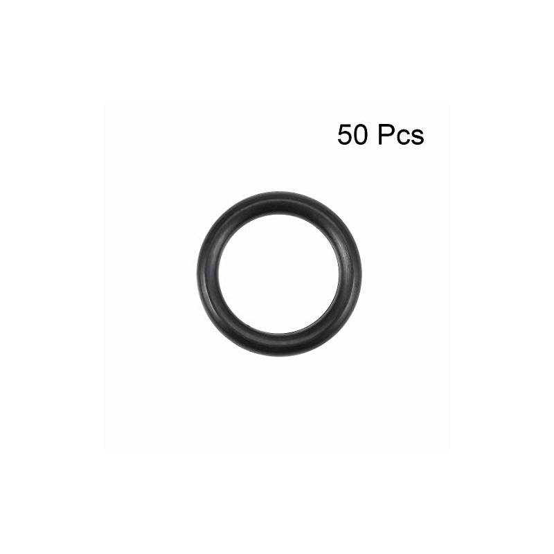sourcing map 50pcs Nitrile Rubber O-Rings 17.61mm OD 12.37mm ID