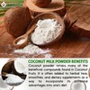 20oz (1.25 lbs) Organic Coconut Milk Powder, 100% Natural &