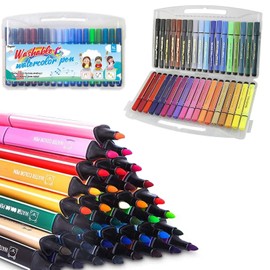 Marte Vanci Washable Colouring Pens for Kids Felt Tip Colour Pen Drawing Marker Pens With Storage Case for Children Adult Colouring Books/Manga/Sketching 36 Assorted Colours Age 3+