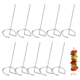 10-Pack Stainless Steel Air Fryer Skewers – Reusable Food-Grade Skewers for Kebabs, Chicken, Beef | Free-Standing Design for Oven, Camping, BBQ, Grill & Indoor/Outoor Cooking