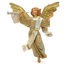 Holyart Fontanini Nativity Figurine Angel with Trumpet 12 cm