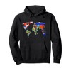 World Map Country Flag Atlas Hoodie Pullover Hoodie