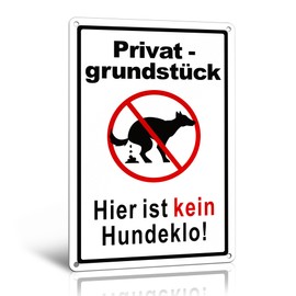 TAKULA 20 x 30 cm Sign Dog Poop Prohibited, Aluminium Reflective No Dog Toilet Sign No Dog Toilet Sign No Dog Toilet Dog Signs Warning