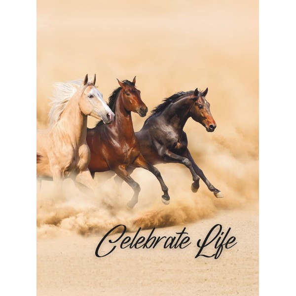 Guest Book: Funeral Service Guest Book, Golden Gallop Celebration of