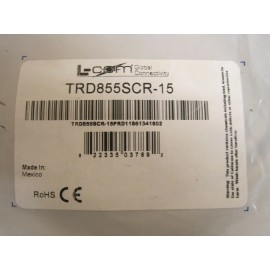 L-Com Shielded Cat 6 Cable Gray 15ft RJ45 PVC Jacket TRD855SCR-15 FREE SHIPPING