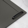 Matt Black Kitchen Cupboard D Bar Handle 160mm Fixing Curved