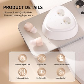 K&FCOPTEE Invisible Rechargeable Hearing Aids For Seniors Easy Operation Hearing Amplifier