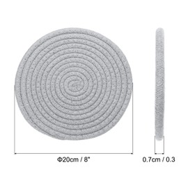 PATIKIL Trivets for Hot Dishes 8 Inch, 5 Pack Trivets Mat for Hot Pots and Pans Heat Resistant Hot Pads Pot Holders for Kitchen Table Counter, Light Grey