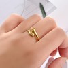 Cybche Boho Hug Hand Ring Gold Hug Hand Open Ring