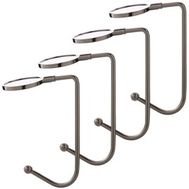 Sunshane 4 Pieces Christmas Stocking Holders Mantel Hooks Hanger Christmas Safety Hang Grip Stockings Clip for Christmas Party Decoration, Gun Black
