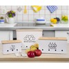 Kitchen Vegetable Storage Tins Set of 3 for Potato Onion