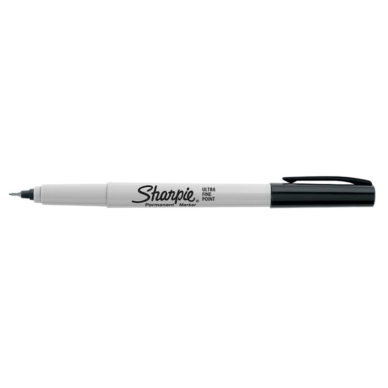 Sharpie Permanent Marker, Ultra Fine Point, Black, 1 Count