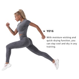 NW Workout Sets for Women Seamless Fitness Suit Sports Yoga Workout Clothes for Running Aerobics Dance Yoga