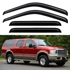 Window Visors Rain Guards for 2000 2001 2002 2003 2004 2005 Ford Excursion, Out-Channel Window Vent Wind Deflectors Visors Shades for 00 01 02 03 04 05 Ford Excursion