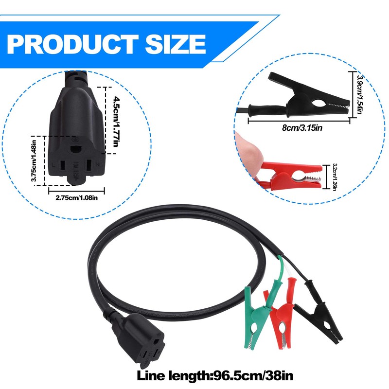 CybNemo HVAC Adaptor Cord Jumper Wires HVAC Tools 3-Core Heavy