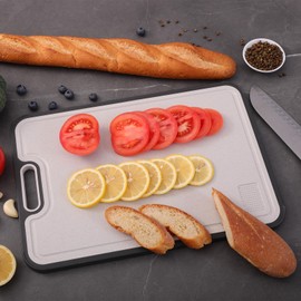 Titanium Cutting Boards for Kitchen, Titanium Cutting Board Double Side, Non Slip Chopping Board for Meat Fruit, Vegetable 15.2x10.4inch
