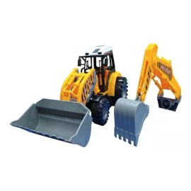 TM Vehiculo Carrito Juguete Excavadora 2 En 1 99038 Color Amarillo