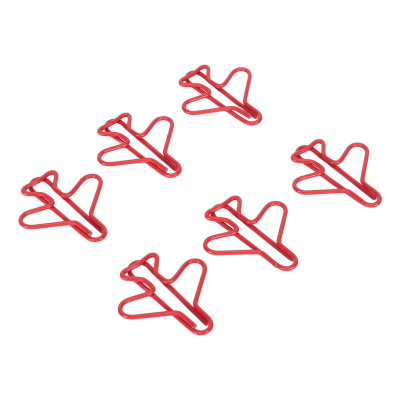 100Pcs Plane Shaped Paper Clips Cute Anti Slip Multipurpose for