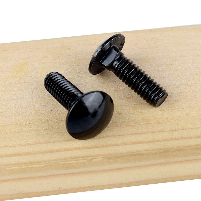 VAMUOEFL 5/16-18 x 3/4" Carriage Bolts Screws Black Finish, Round