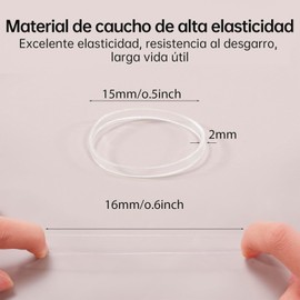 Yeanifeana 1500 Piezas Mini Gomas Pelo Coletero Elástico Banda para Niñas Bebés Niñas pequeñas de Pelo Dreadlocks Pequeños, Peinado de Boda y Más (Transparente)