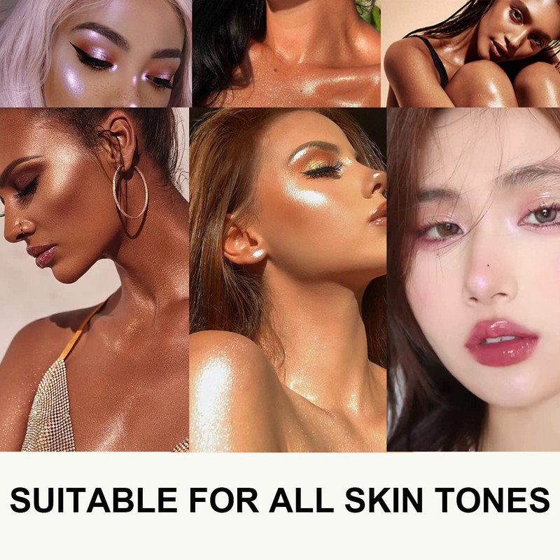 Highlighter Powder Palette, Shimmer Glitter Highlighter, High-End Highlighting Palette, Highlighting