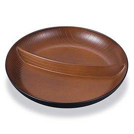 Yamanaka Paint M16959-1 Nature Keyakushi Heathered Circle Plate, Black & Brown