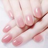 Style Nail Tips, Cute, Pink, Handmade, Plain, 24 Pieces, School