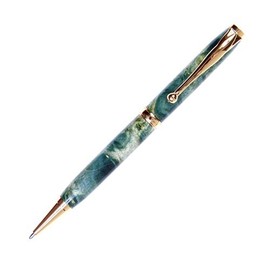 Lanier Pens Comfort Twist Pen - 24kt Gold - Green Maple Burl