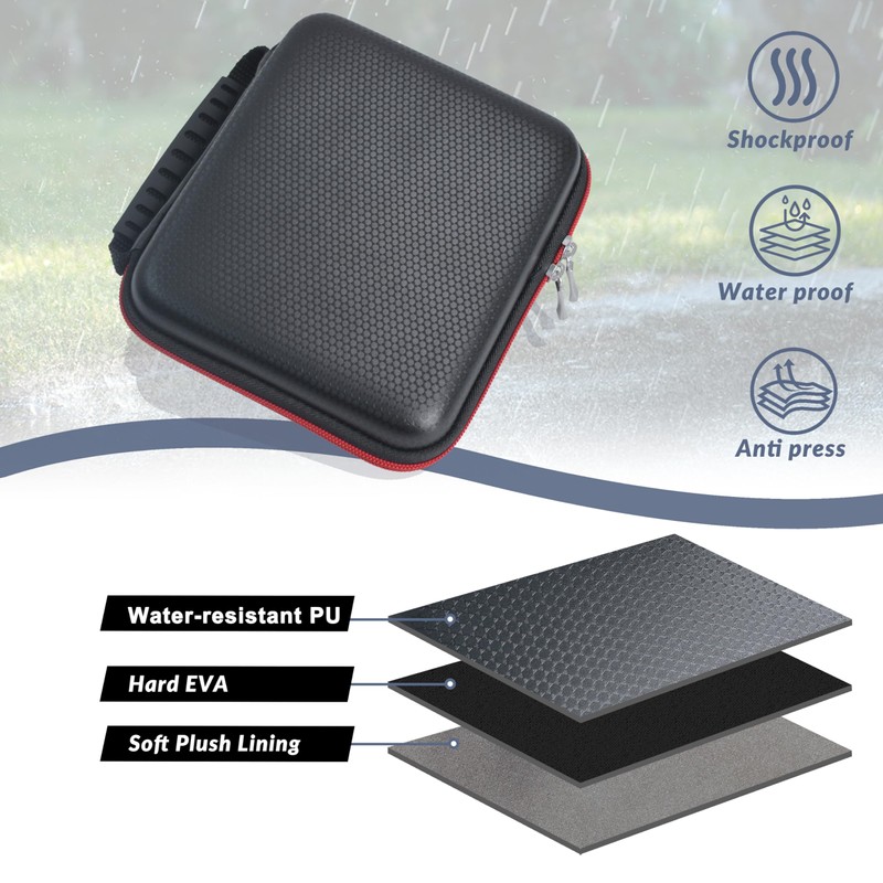 Wolfteeth 6.7 inch Handheld External Hard Drive Carrying Case, Portable