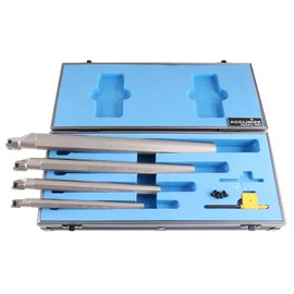 Accusize Industrial Tools Sclcr 4 Pc Indexable Boring Bar Set, Without Inserts, Working with Ccmt 32.5 and Cctg 32.5 Inserts, 1/2", 5/8", 3/4", & 1",P252-S411