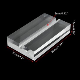 Bonsicoky 10 Pcs 2" Clear Acrylic Sign Holder Stand with 3mm Slot, Acrylic Card Holders for Wedding, Exhibition, Office, Business