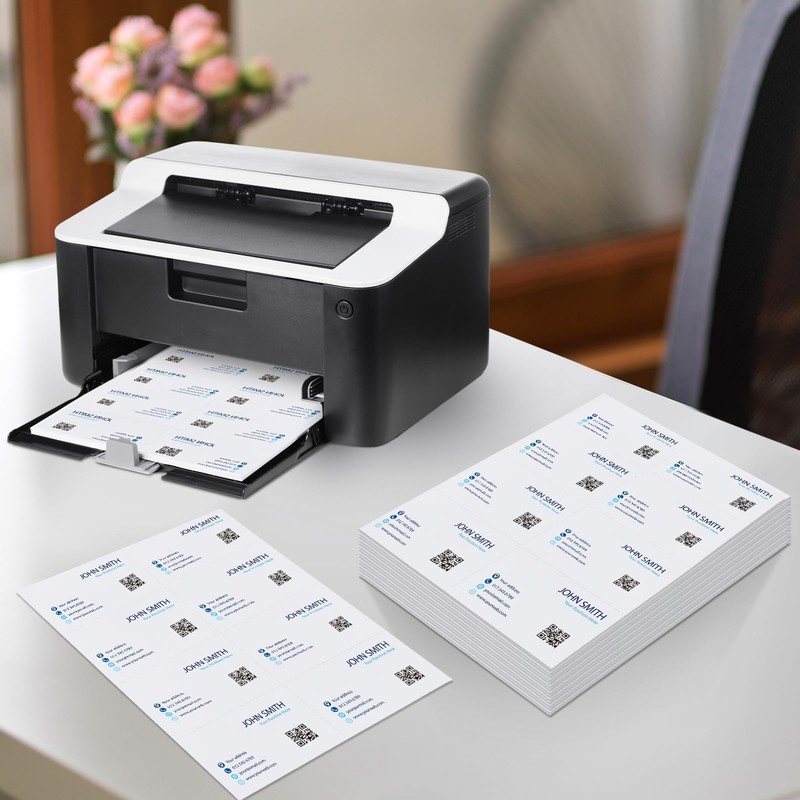 Lincia 200 Sheets 8-1/2" x 11" Blank Perforated Cards 8
