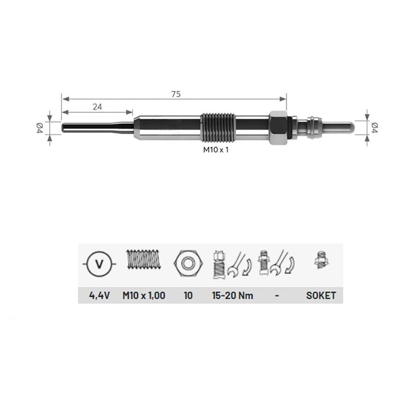 4 Pcs Heater Glow Plugs Intended For RENAULT Kangoo, Scenic/Grand