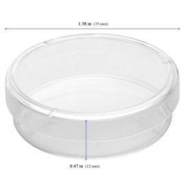 YUENPUN 50 PCS 35mm Plastic Petri Dishes with Lids, Small Petri Dishes Plastic, Transparent Mini Petri Dish, Lab Petri Dishes Plates for School Laboratory Tissue Culture Supplies Equipment