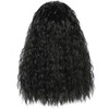 Long Curly Black Wigs Men Women Long Black Wig Rocker