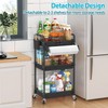 SPACEKEEPER Rolling Storage Cart, 3 Tier Utility Cart Laundry Room