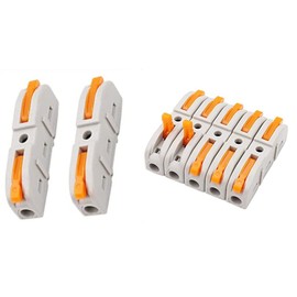 20 Piece Lever Nut Wire Connectors, Compact Wire Wiring Connectors for Quick Wiring of Junction Box Terminals.