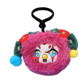 Fyyvalur Cuddly Toy Clown with Keyring 12 cm - Dark Cute Plush Toy for Children & Adults - Companion for Backpack, Satchel & Bag - Original Gift & Decorative Figure with Character
