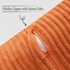 MIULEE Orange Pillow Covers 12x20 Inch with Splicing Set of
