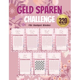 Geld-Sparen Challenge A6 Blätter für Budgetbinder: Geld-Challenge Vorlagen, Deutsch, besonders leicht zum Ausschneiden