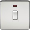 SCREWLESS 20A 1G DP SWITCH WITH NEON - POLISHED CHROME
