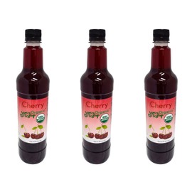 Joe’s Syrup Organic Flavored Syrup, Organic Cherry, 750 ml (3 Pack)