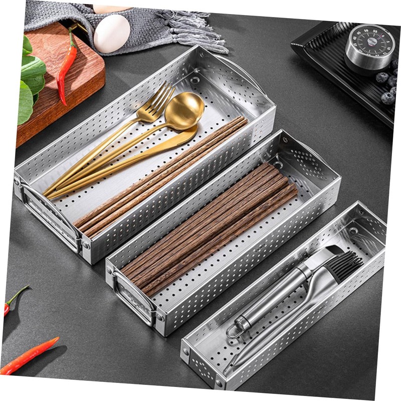 LIFKOME Rectangular Chopstick Holder Drainage Design Easy to Use Cutlery