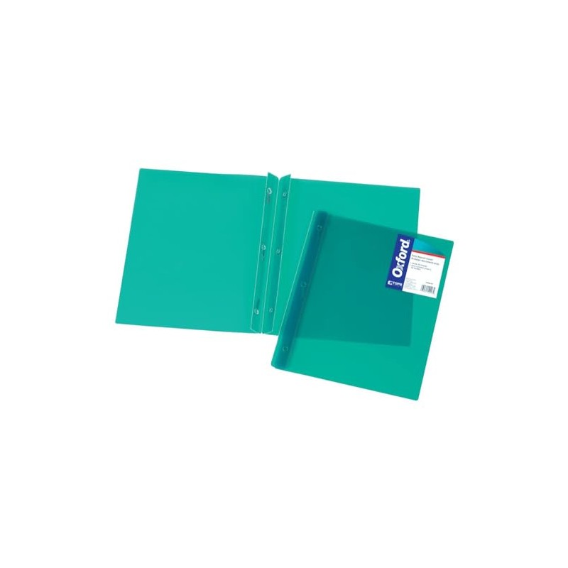 Oxford Duotang Plastic Report Cover, Letter Size, Translucent Green, 50-Sheet