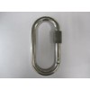 Three Etched Stainless Steel Carabiner O Ring Pear K22 
