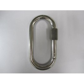Three Etched Stainless Steel Carabiner O Ring Pear K22 