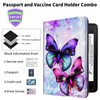 Passport and Vaccine Card Holder Combo, PU Leather Cute RFID